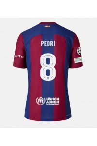 Barcelona Pedri Gonzalez #8 Jalkapallovaatteet Kotipaita 2023-24 Lyhythihainen